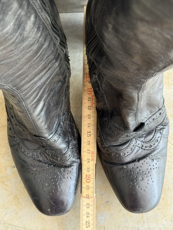 Damenschuhe: Bottes vintage cuir noir 37 Stiefel Stivali Boots US 6 UK 4 – Gebraucht aus Gipf-Oberfrick von SecondHandMisc 6