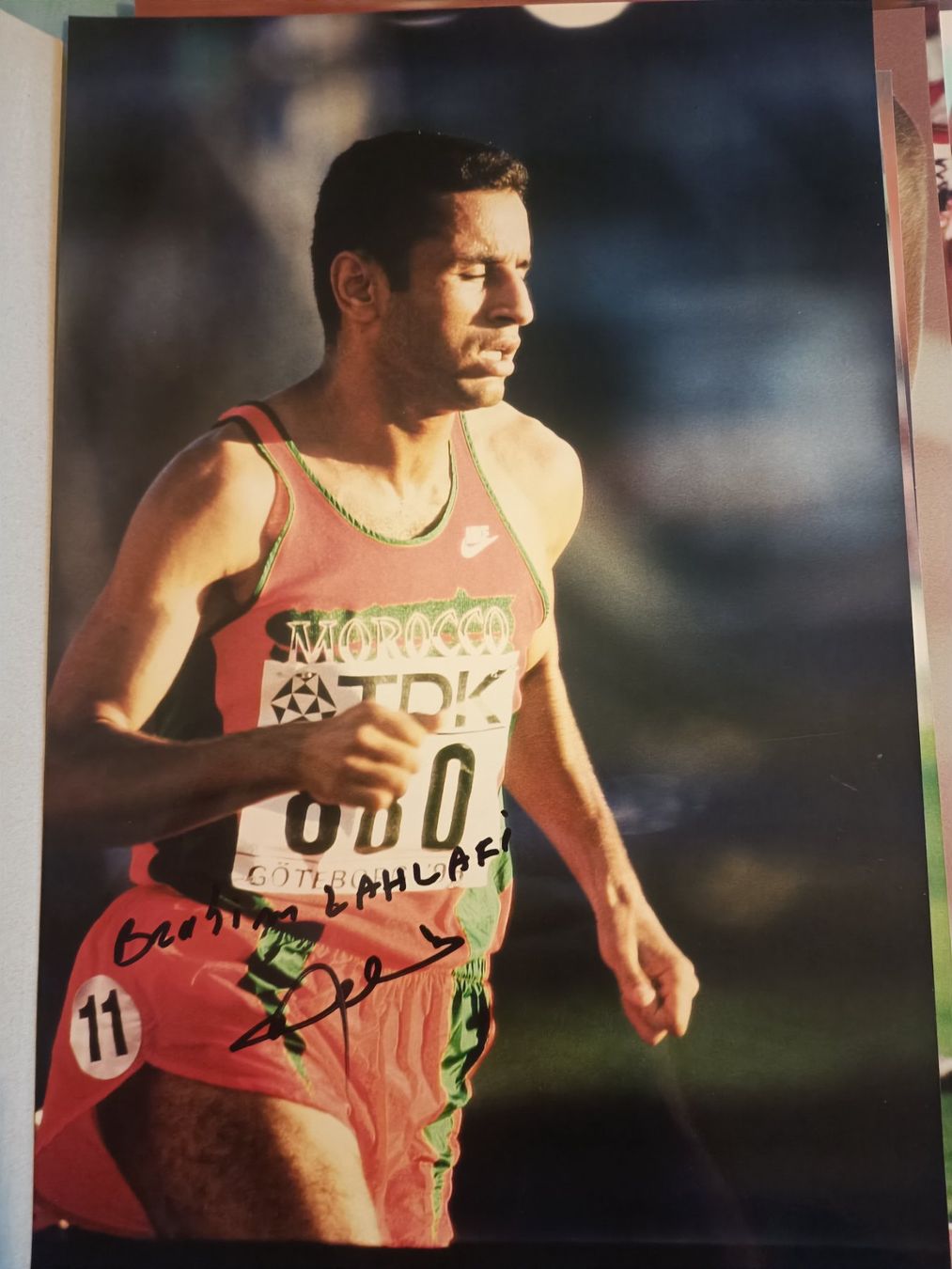 Autografi: Brahim Lahlafi - signiert 20x30 cm – Usato da Menziken venduto da Artographs