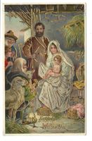 Fröhliche Weihnachten - Jesuskind - Maria - Präge-Litho 1913
