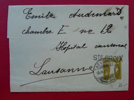 1909, Streifband mit Bahnpost-Stempel: Regional (STE CROIX)