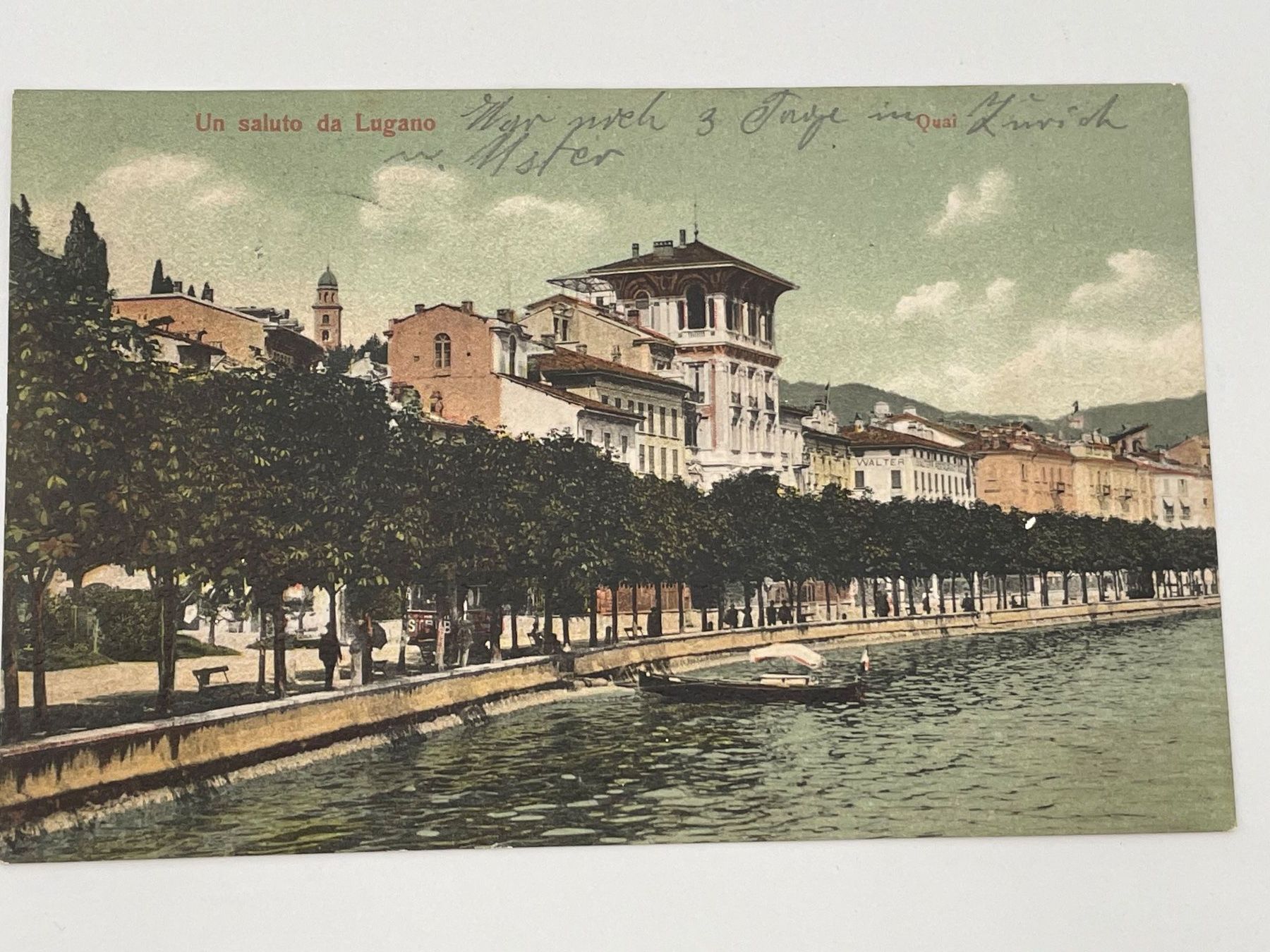 Cartoline postali: Alte Ansichtskarte Lugano gelaufen 23.7.1906 – Usato da Stäfa venduto da riccardinho