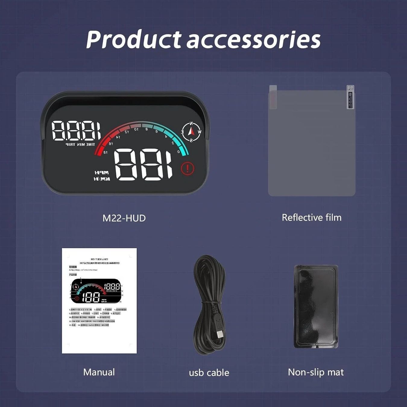 Autres accessoires p. véhicule: Tachometer GPS Head Up Display Auto HUD  Windschutzscheibe – Neuf (Voir description) à Kirchdorf AG par Lionstein 9