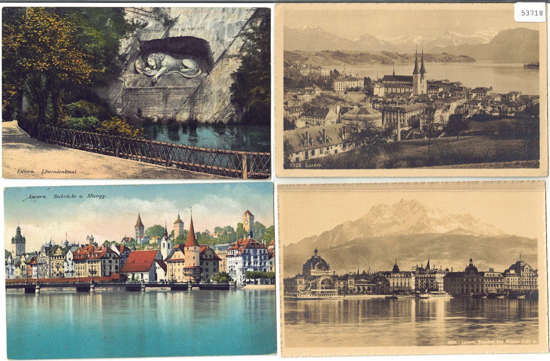 Cartoline postali: 4 AK - Luzern – Usato da Ettingen venduto da Kartenplanet