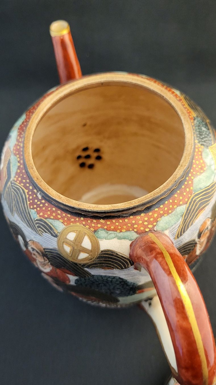 Teiere: Satsuma-Teekanne, handbemalt Japan – Usato da Basel venduto da spinne02 6