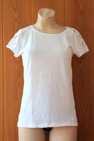 Blue Motion * SHIRT mit Häkelstickerei  36/38  S/M