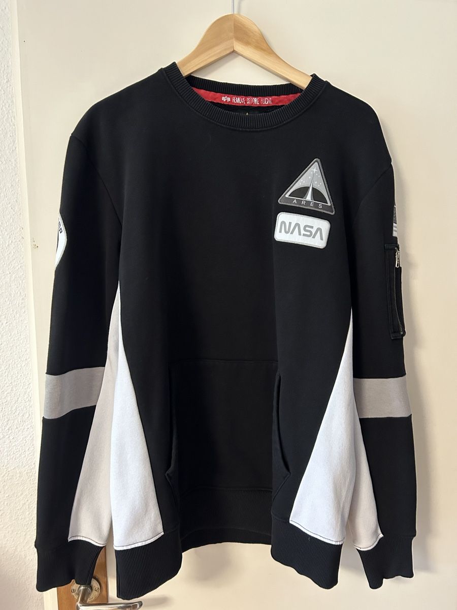 Alpha Industries Maglioni & Felpe: Alpha Industries Pullover NASA Schwarz Weiss – Usato da Schaffhausen venduto da raphael_95