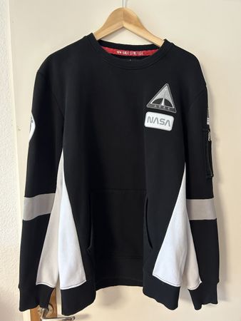 Alpha Industries Pullover NASA Schwarz Weiss