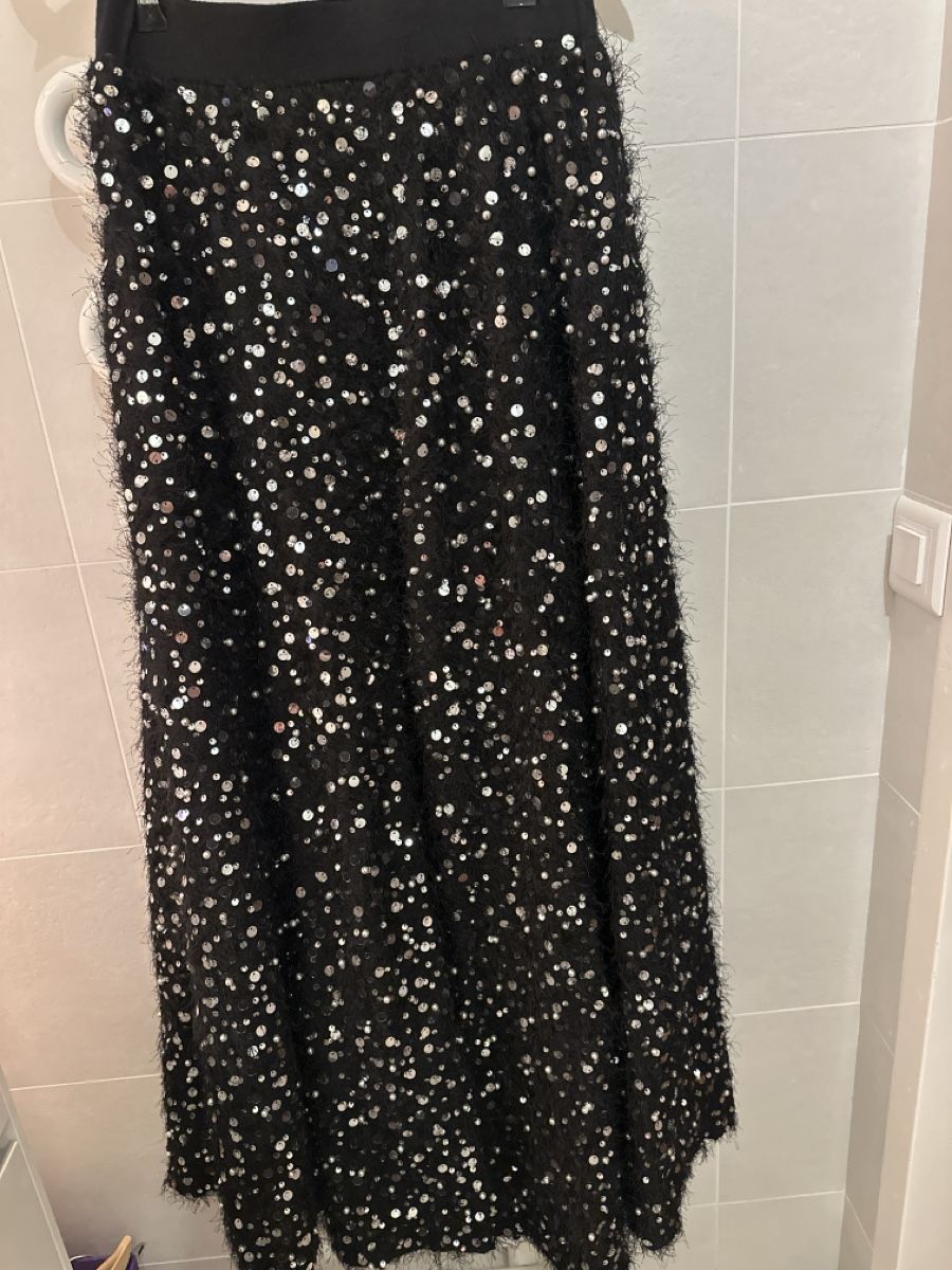 Zara Gonne: Zara Black Sparkle Skirt – Nuovo (secondo la descrizione) da Genève venduto da iri_ysd7