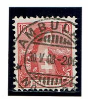 Helvetia 104 Vollstempel Ambulant