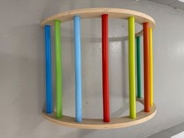 Spielmaus Premium Kletterbogen Holz Regenbogen 80 cm