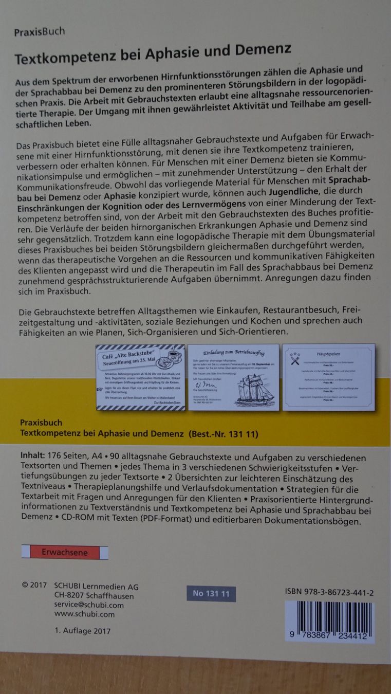 Libri: Aphasie-Therapiematerialien Logopädie – Usato da Zürich venduto da blaumeisli62 2