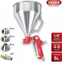 Trichterpistole 6L Profi Spritzpistole für Putz, Farbe etc.
