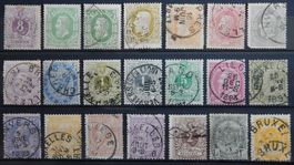 Belgien ex. Kat. 26-51 (*)/gest. 1869/93 Kat. 218 Euro