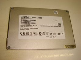 1 stück 256gb ssd. Crucial M550. Nur 33 stunde