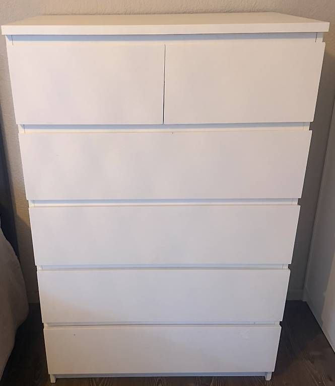 Ikea Kommoden: Commode blanche IKEA MALM 6 tiroirs – Gebraucht aus Orbe von tom_q2vy