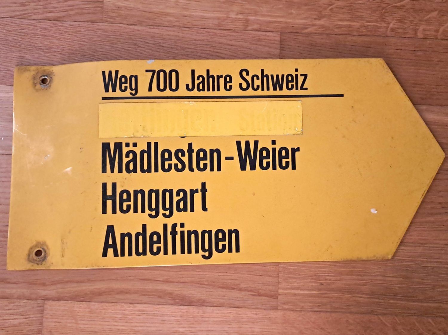 Insegne: alter original Wanderwegweiser – Usato da Winterthur venduto da Panam1 1