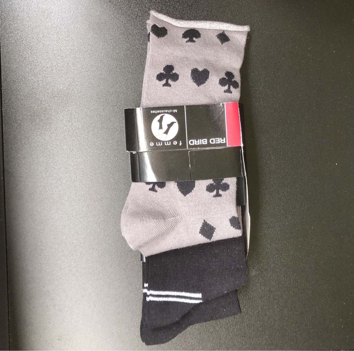Calze: RED BIRD Socken Damen grau schwarz neu – Nuovo e nell'imballaggio originale da St.Gallen venduto da nitka.