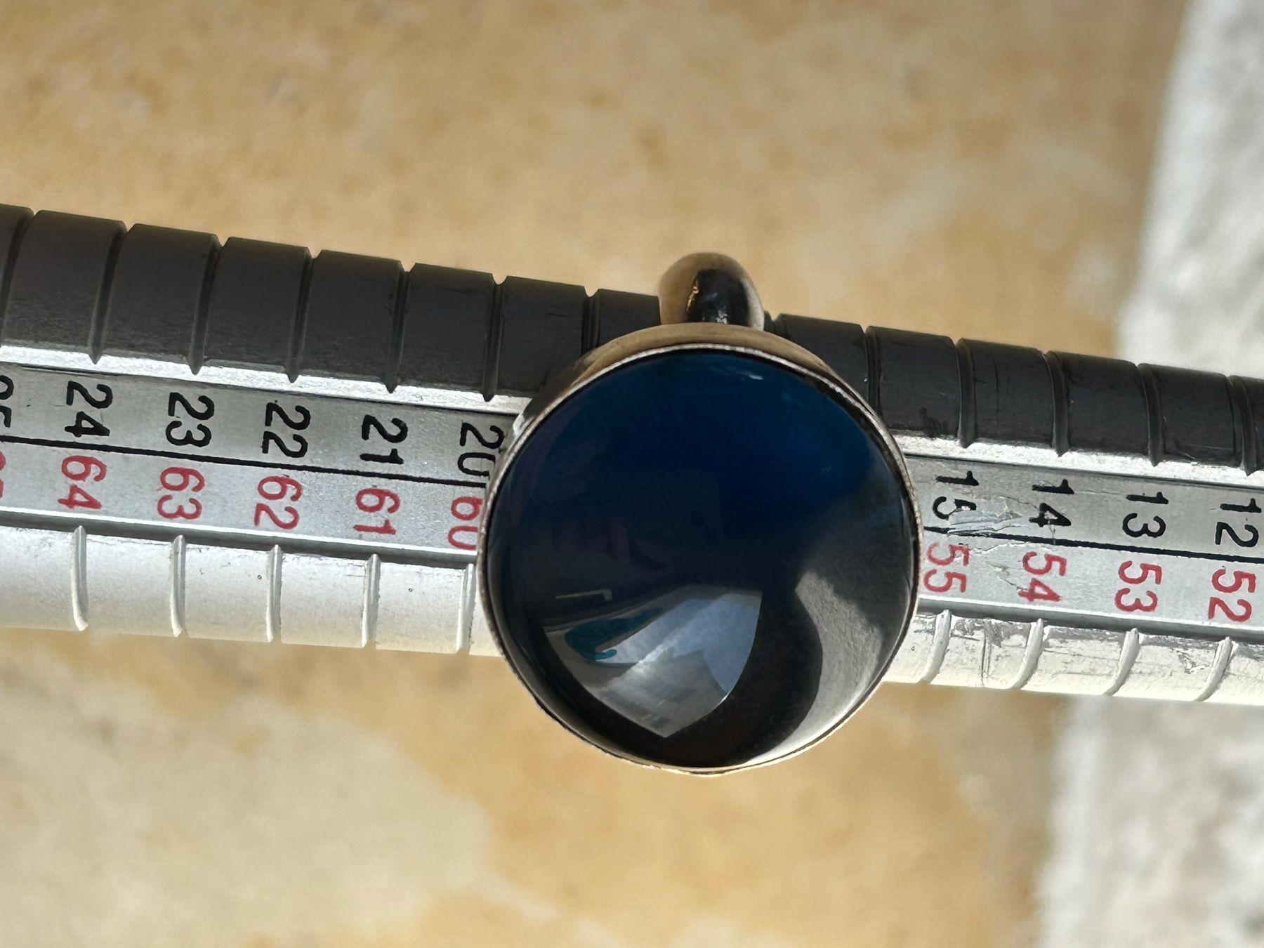 Anelli: Vintage Ring, Silber Dunkelblauer Stein (58) – Usato da Laufen venduto da Bellavitaboom 2
