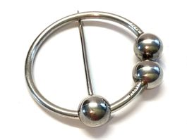 Brosche, Kugelfibel,  830 Silber,  Kay Bojesen,  Dänemark