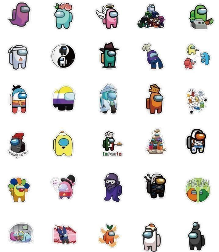 Sticker: Among Us Game Spiel iphone Android 50 x Stickerset Imposter – Nuovo e nell'imballaggio originale da Dättlikon venduto da easythings 4