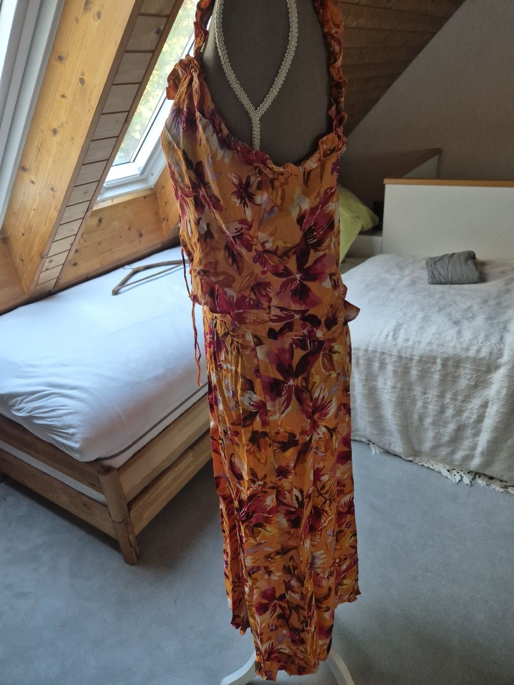H&M Vestiti: 2 teiler H&M orange Blumenmuster Grösse M – Usato da Zürich venduto da Drago670 1