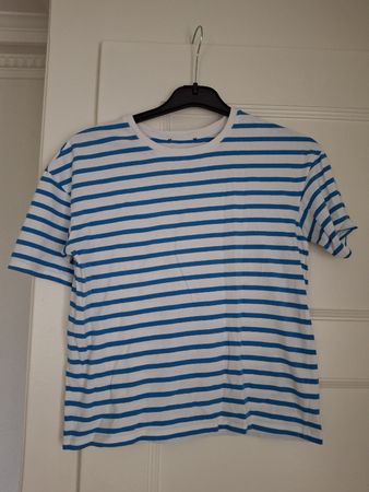 T-shirt marinière bleu et blanc M