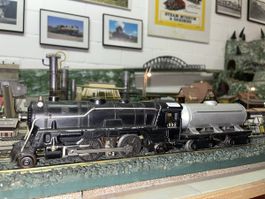 Marx USA Dampflokomotive mit Kesselwagen Spur 0