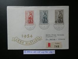 FL 1954 Nr. 273-275 auf Brief