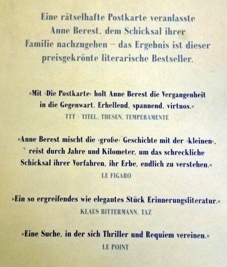 Libri: Die Postkarte von Anne Berest – Usato da Wetzikon ZH venduto da strubeli024 1