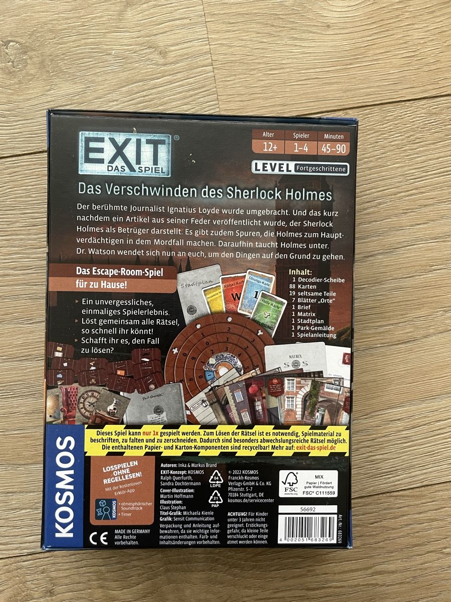 Kosmos Jeux: Exit Spiel von Kosmos – Neuf (Voir description) à Domat/Ems par Hoschi13 1