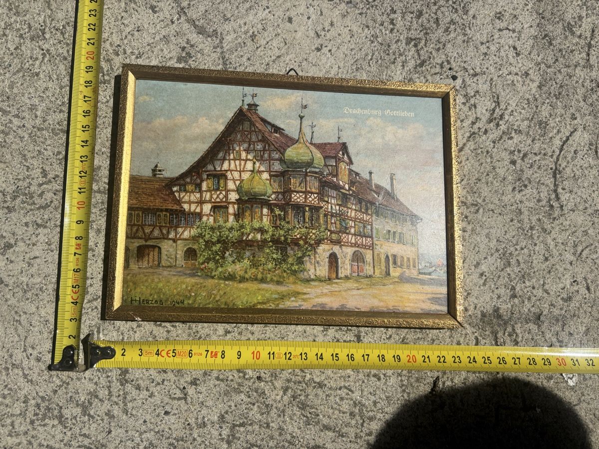 Dipinti: Gerahmtes Bild, "Drachenburg Gottlieben " – Usato da Frauenfeld venduto da Fubech