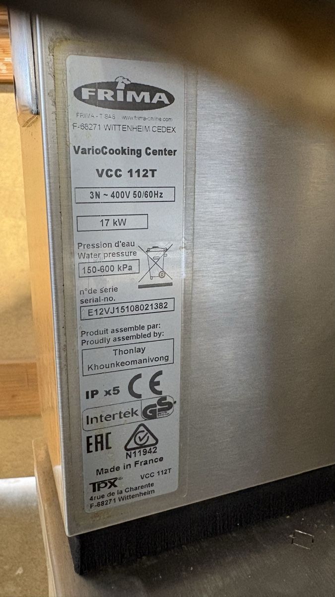 Rational Elettrodomestici da cucina: FRIMA VarioCooking Center VCC 112T 17kW  – Usato da Wohlen AG venduto da Moh80 9