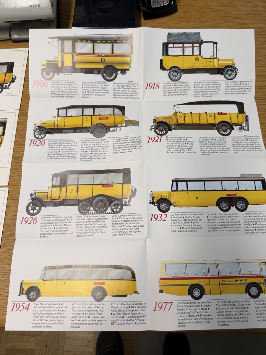 Tutti i francobolli: Karten und Plakat alter Postautos Schweiz – Nuovo (secondo la descrizione) da Murgenthal venduto da Tina_4055 1