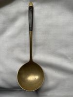 Messing Schöpfkelle mit Holzgriff Vintage 25cm