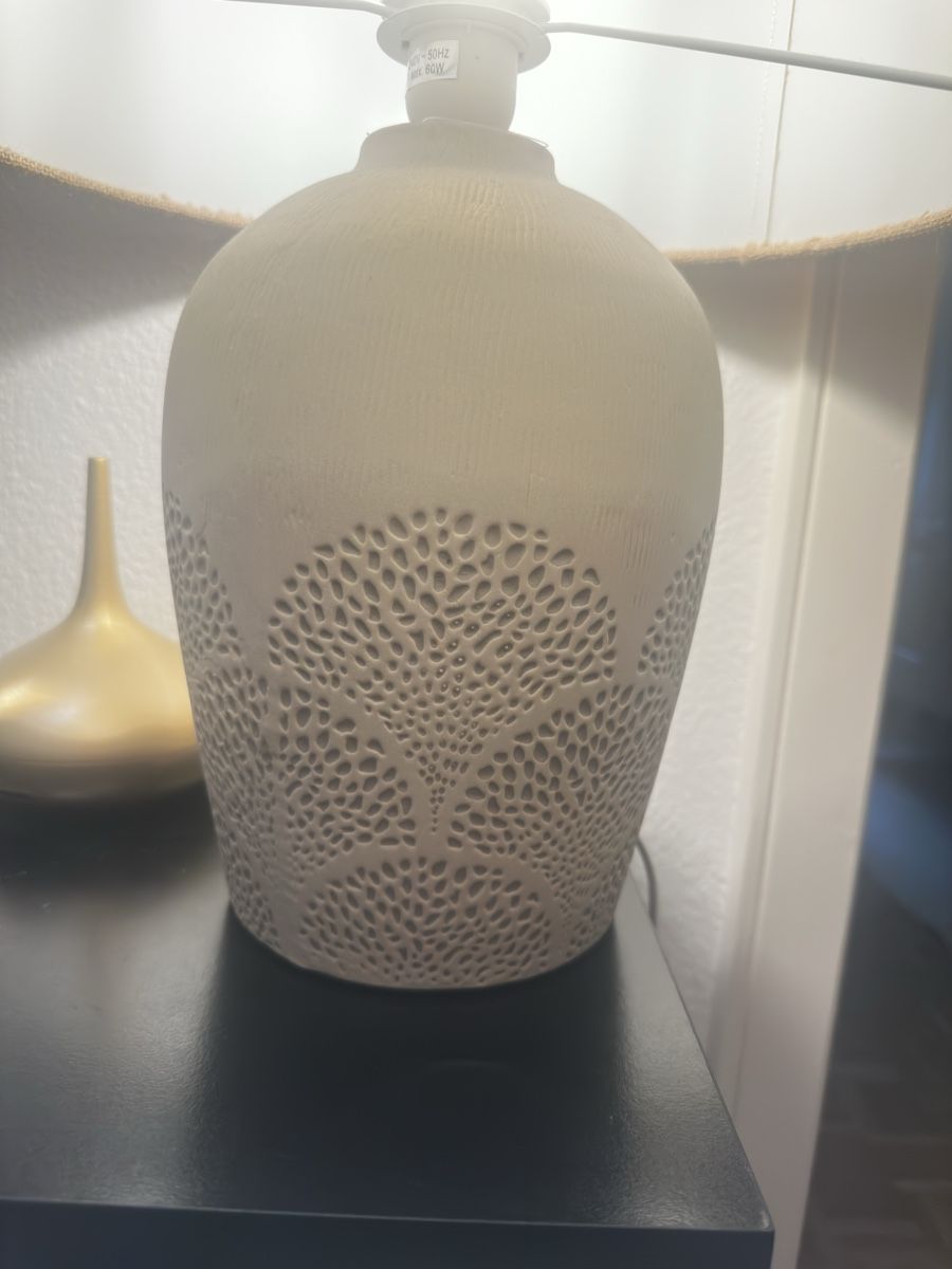 Maisons du monde Lampade: Boho Jute Lampshade Table Lamp Ceramic Base – Usato da Pully venduto da mar_sy8r 1