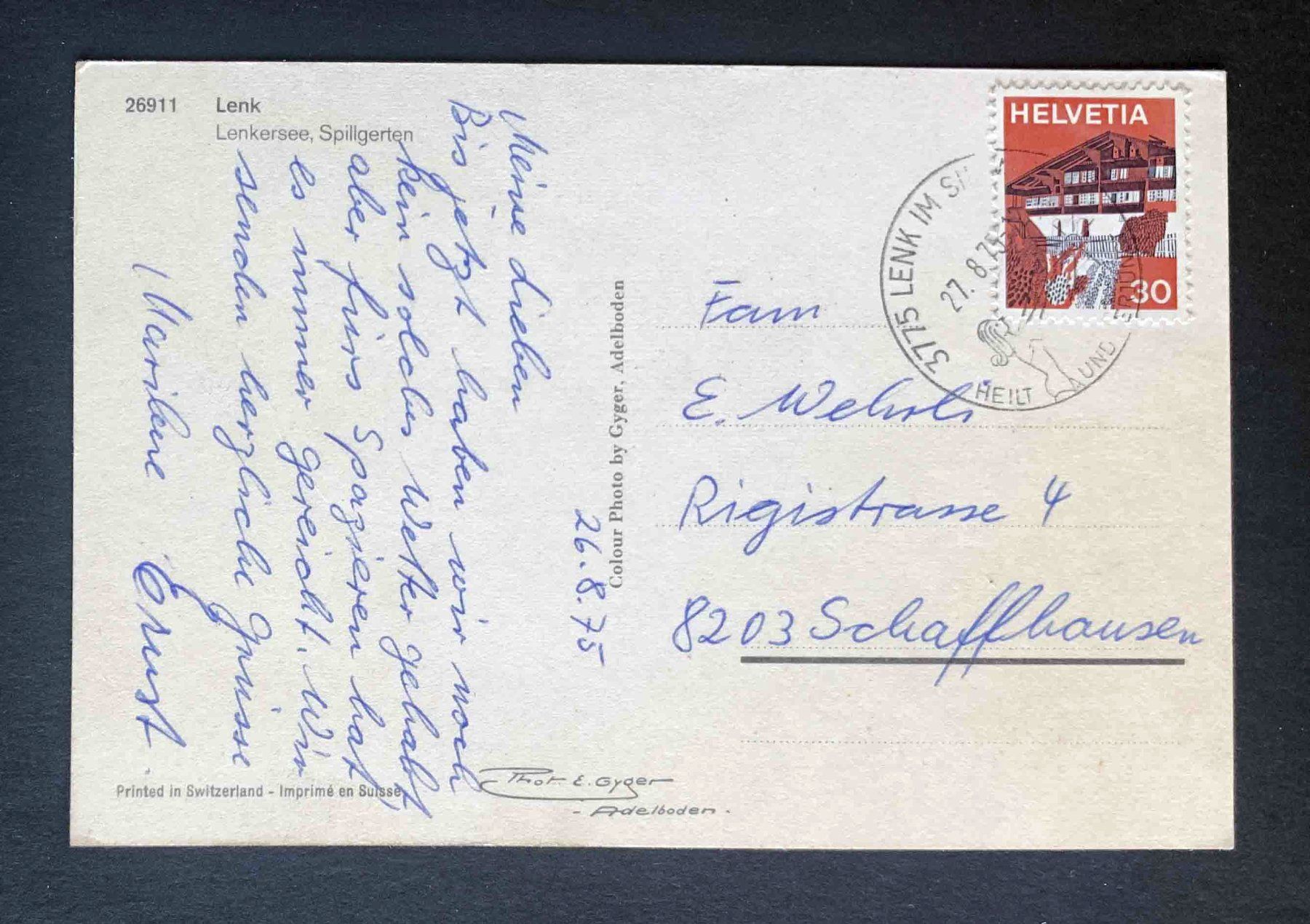 Cartoline postali: AK Lenk Lenkersee Spillgerten – Usato da Goldau venduto da artelier1 1