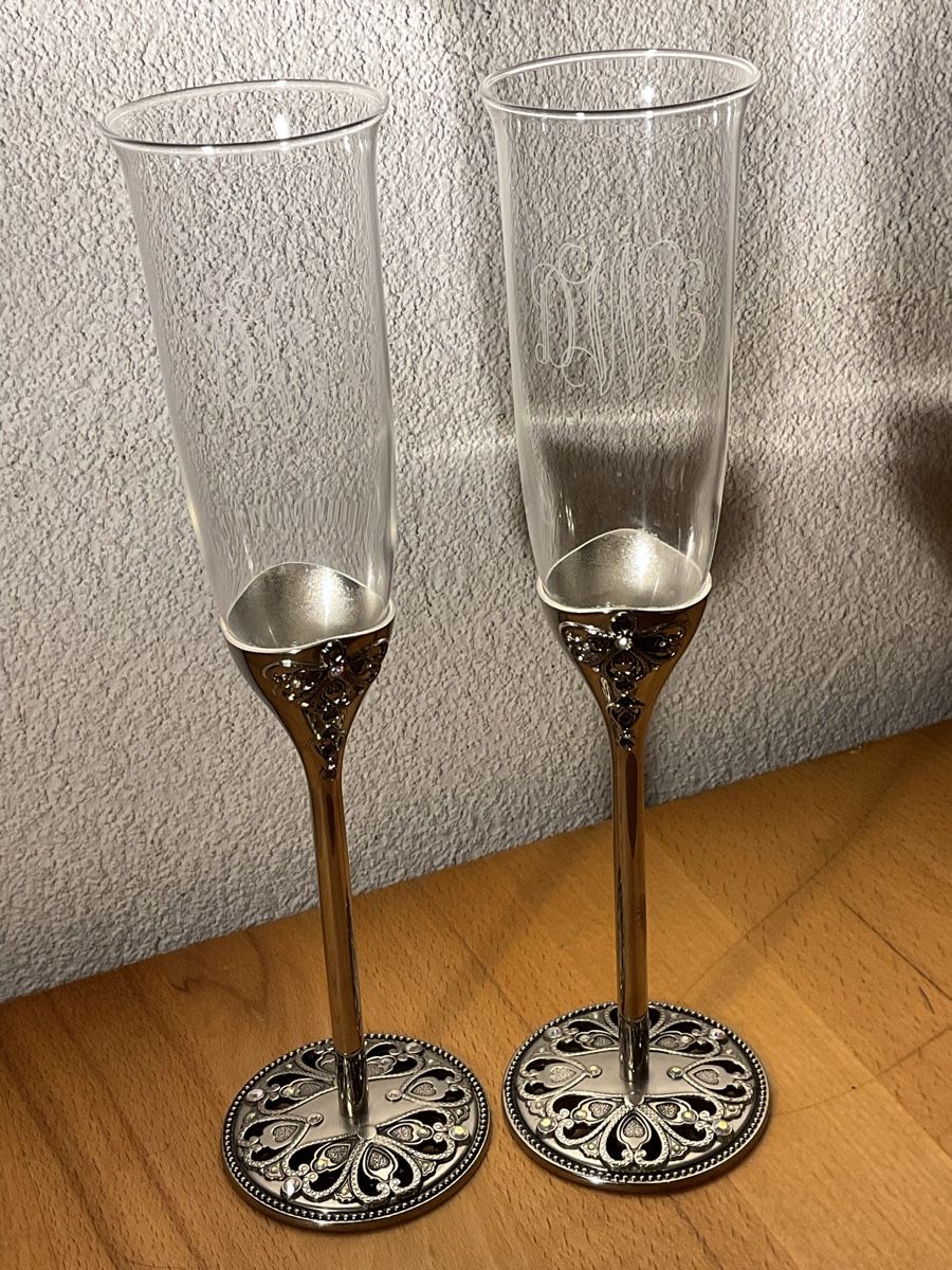 Gläser: 2 flûtes à champagne en cristal THINGS REMEMBERED – Gebraucht aus Bulle von Zaman66 1