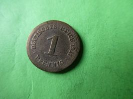 Dt. Reich 1911 F, 1 Pfennig