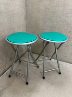 1x Folding stool metal H44.5 x W30 💚 Klapphocker Metall