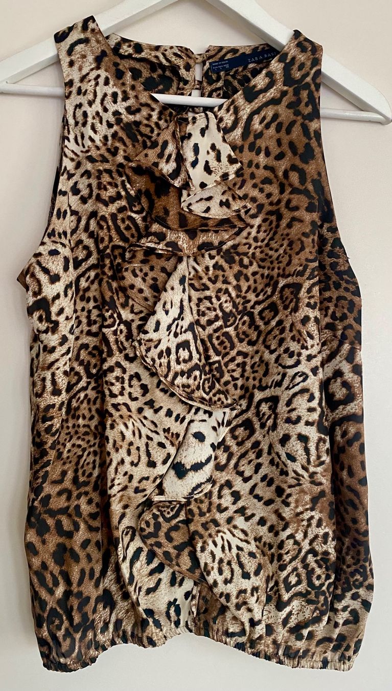 Zara Tops: Oberteil in Animal Print, Gr. L – Gebraucht aus Zürich von Maria2021
