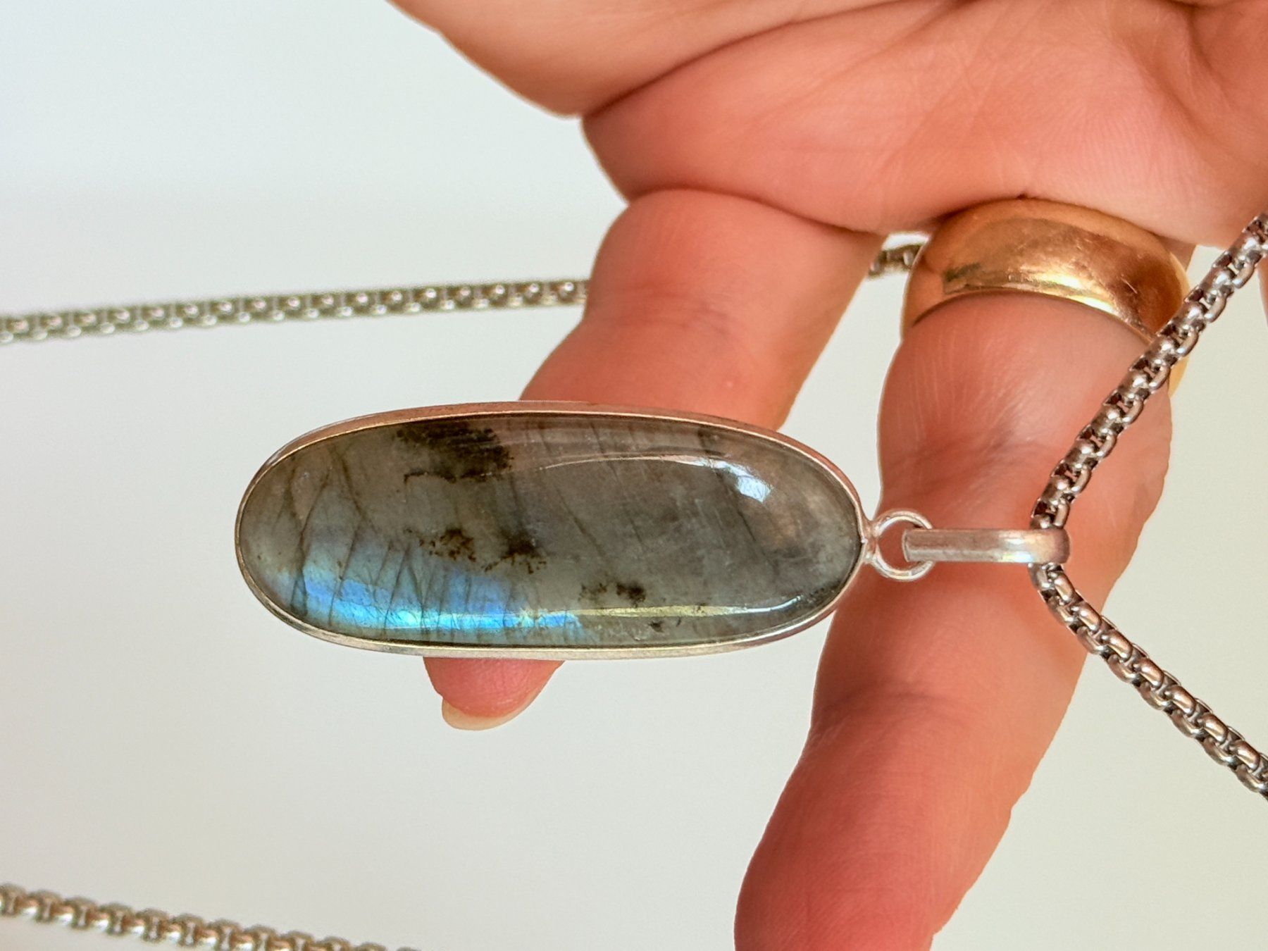 Catenine: Collier avec labradorite - Élégant & Naturel! – Nuovo e nell'imballaggio originale da Genève venduto da AWWA 7