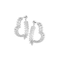 Boucles d'oreilles cœur argenté