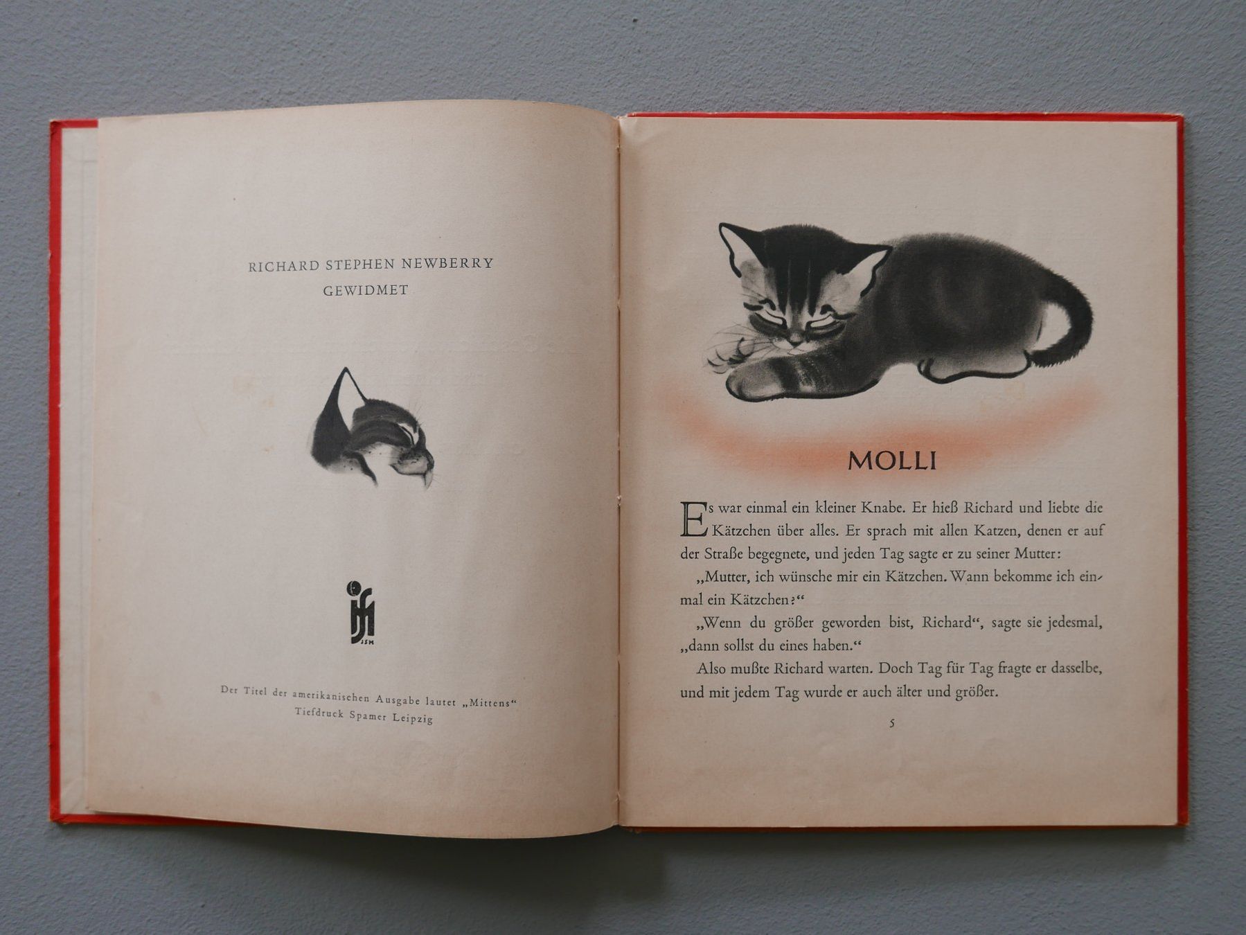 Libri: ANTIKES KINDERBUCH MOLLI KATZENGESCHICHTE – Usato da Balgach venduto da Zwischenraum 4