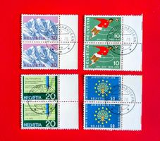 WERBEMARKEN SATZ 486 -489 PAAR SEHR SCHÖN MITTELHÄUSERN 1970