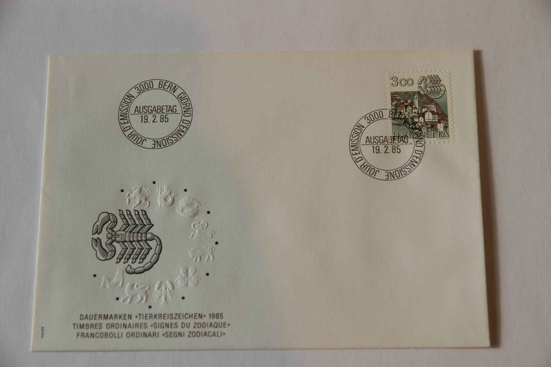 Tous les timbres: FDC, Dauermarken Tierkreiszeichen, 19.2.1985 – Neuf (Voir description) à Nesselnbach par ubourson