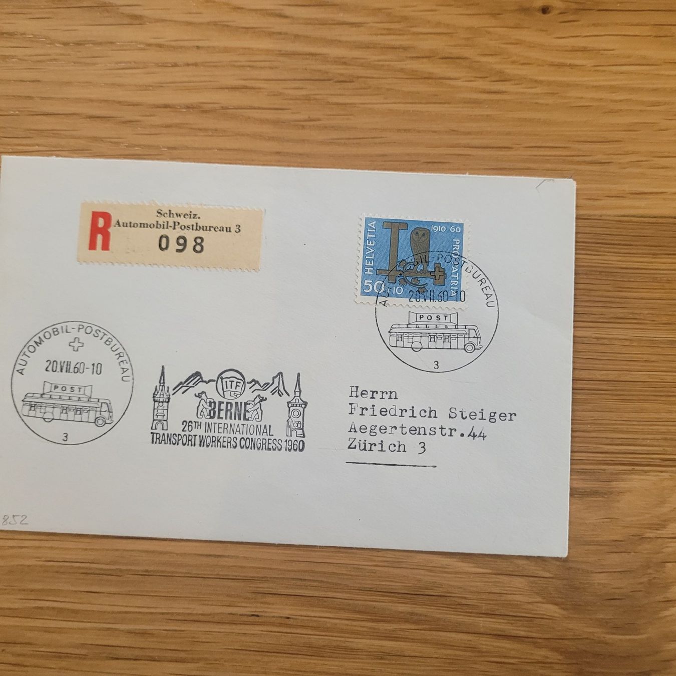 Tutti i francobolli: Dokument Zürich 1960 Berne – Usato da Biel/Bienne venduto da Destockweb