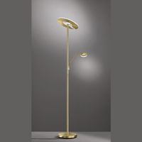 LED Stehleuchte, Messing, Dimmbar