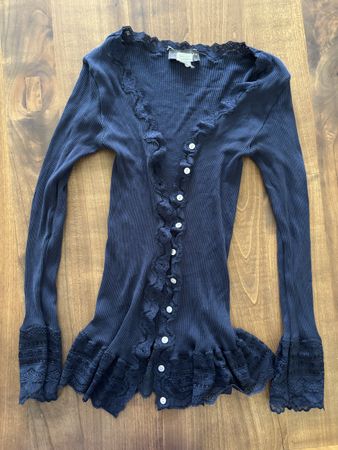 Rosemunde Spitzen Cardigan dunkelblau Grösse M/L gebraucht