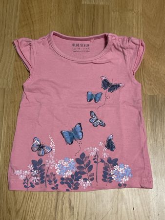 Mädchen T-Shirt, Grösse 80 Schmetterlingsmotiv
