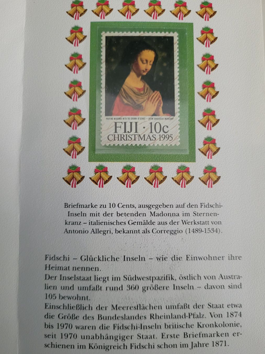 Tutti i francobolli: Briefmarke Fiji 10c 1995 – Usato da Suhr venduto da Fritz28 1